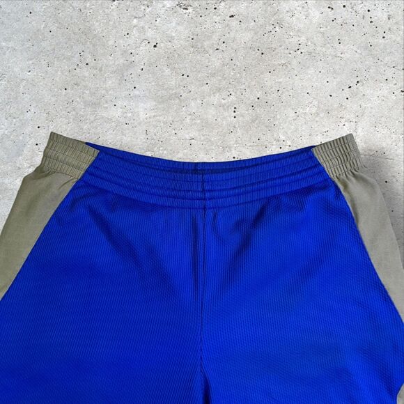 Vtg Nike Sphere Dry Basketball Shorts Men's Size L Blue Gray Colorblock BG Logo - Picture 2 of 10